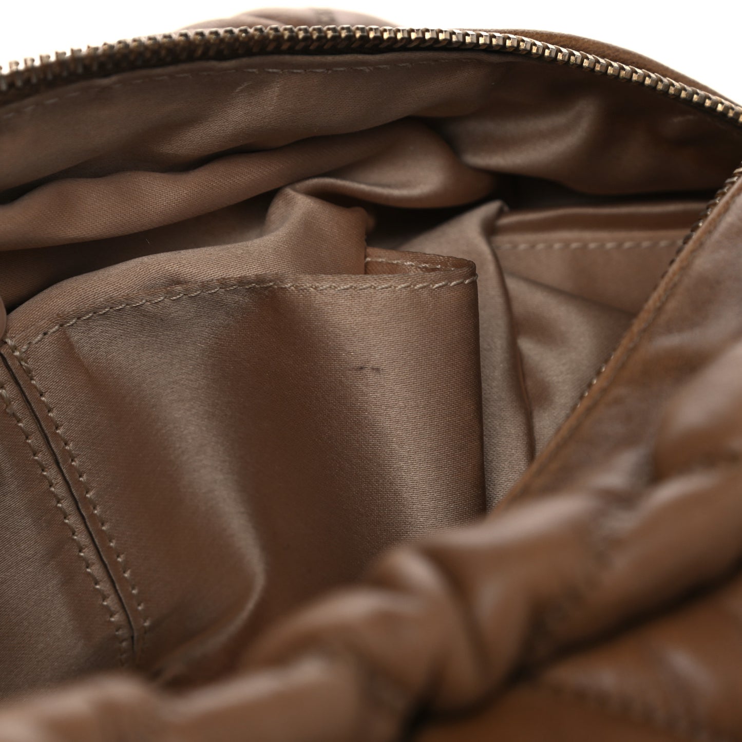 Calfskin Bubble Quilt Bowler Brown