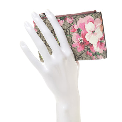 Gucci GG Supreme Monogram Blooms Key Ring Coin Case Beige Multicolor Dry Rose 2 of 7