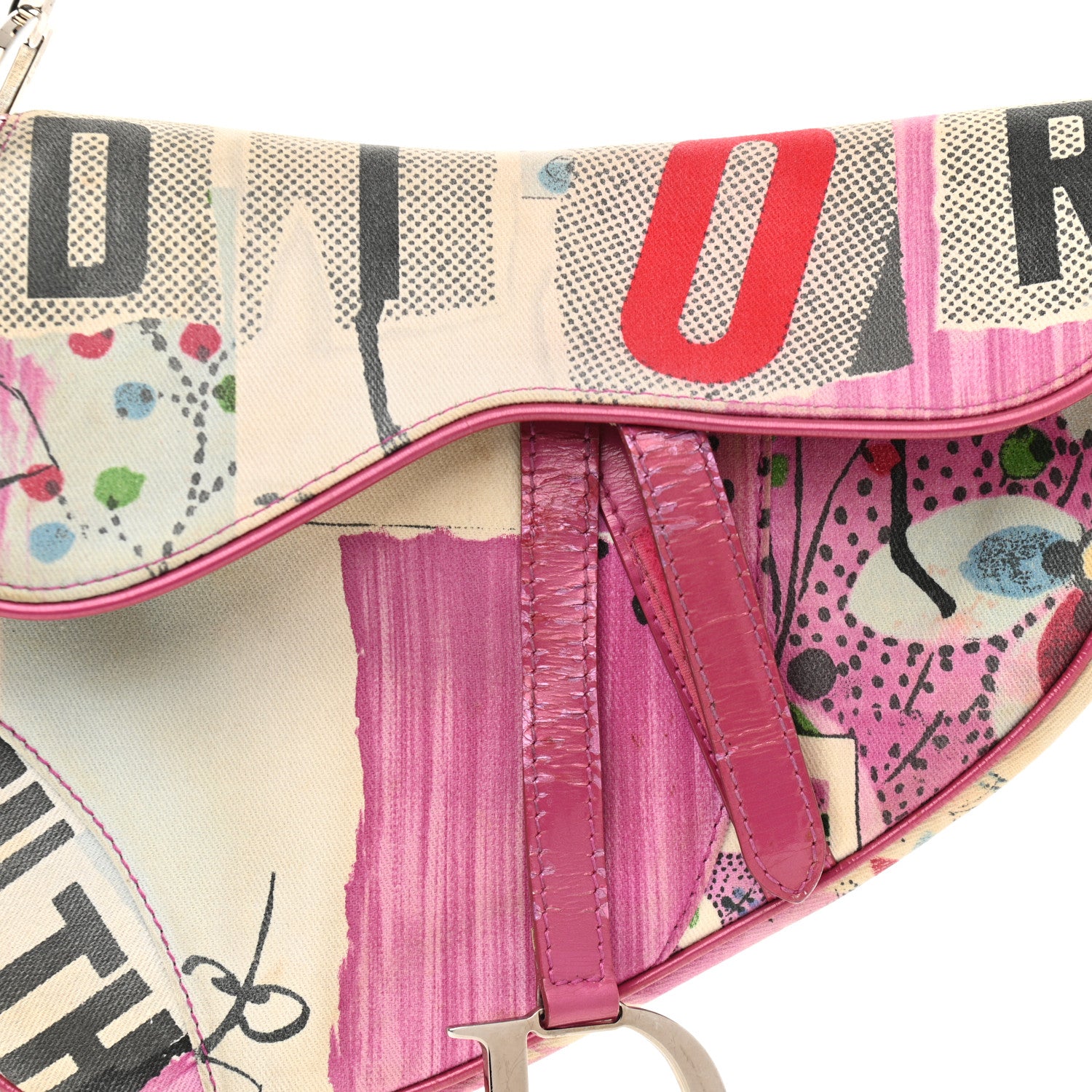 Christian Dior Canvas Filth Saddle Bag Multicolor 8 of 16