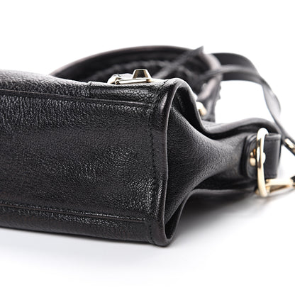 Balenciaga Chevre Gold Metallic Edge Hardware Mini City Black 9 of 9