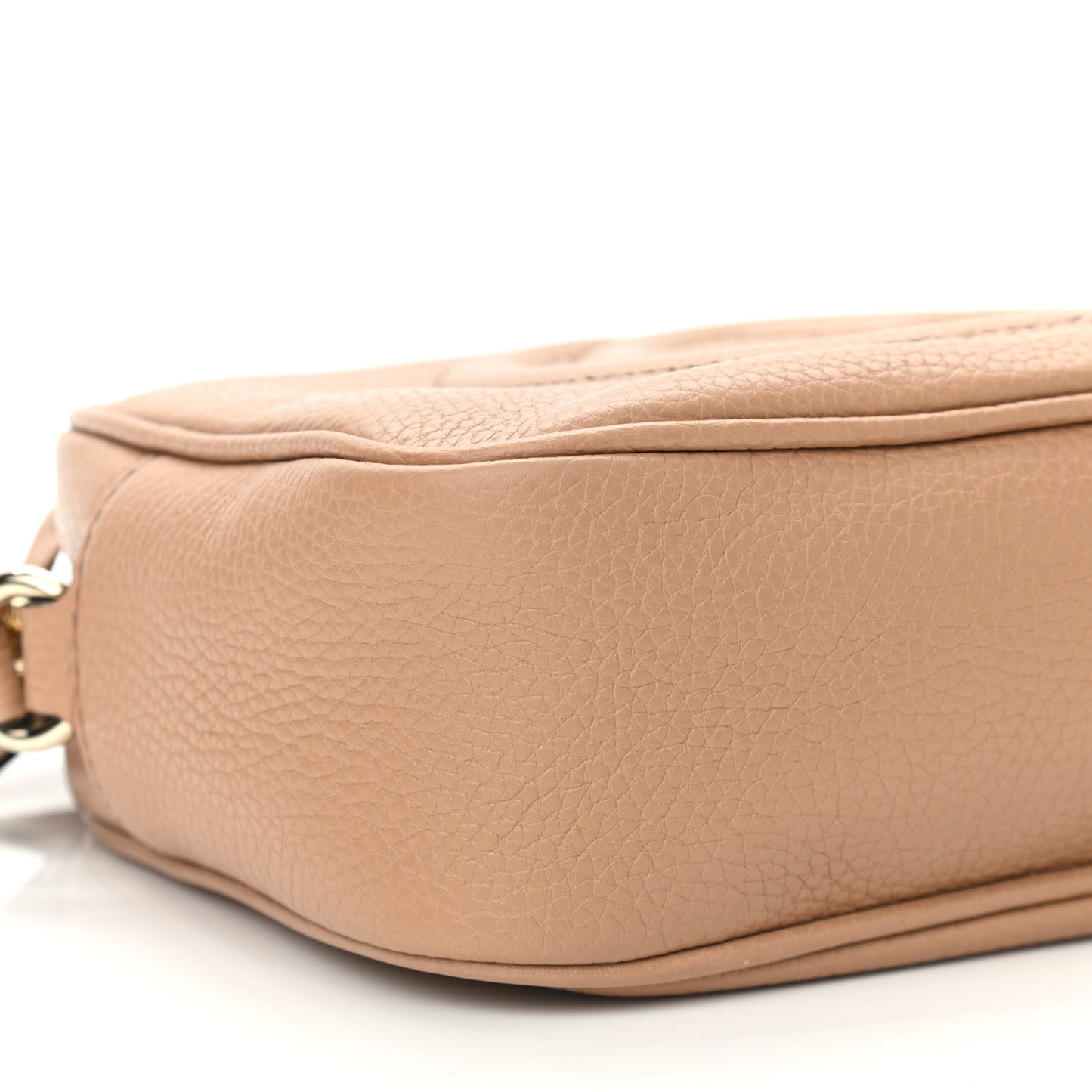 Pebbled Calfskin Small Soho Disco Bag Rose Beige