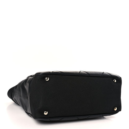 Chanel Coated Canvas Quilted Small Paris Biarritz Tote Black 4 of 9