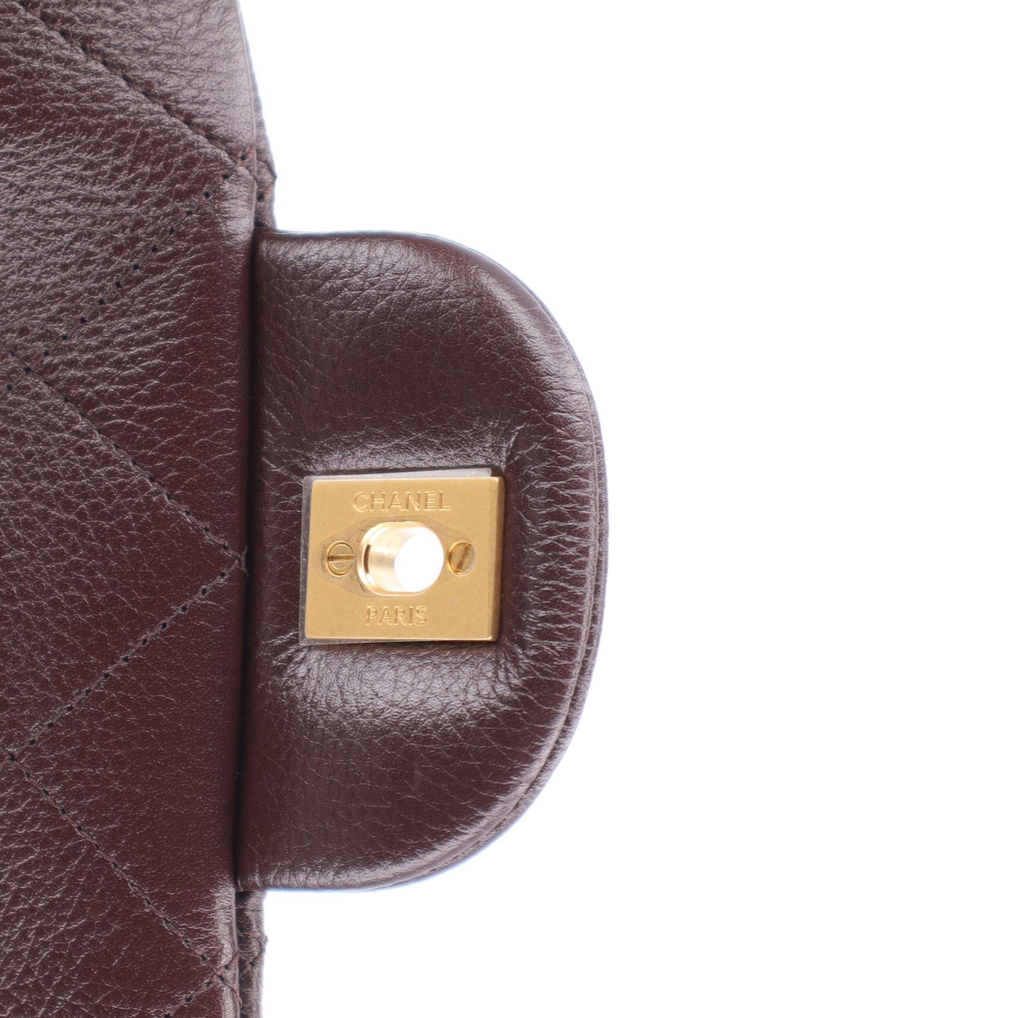 Grained Calfskin Quilted XXL Travel Flap Bag Burgundy