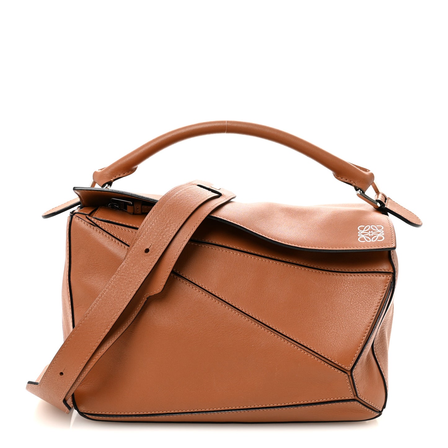 Calfskin Medium Puzzle Bag Tan