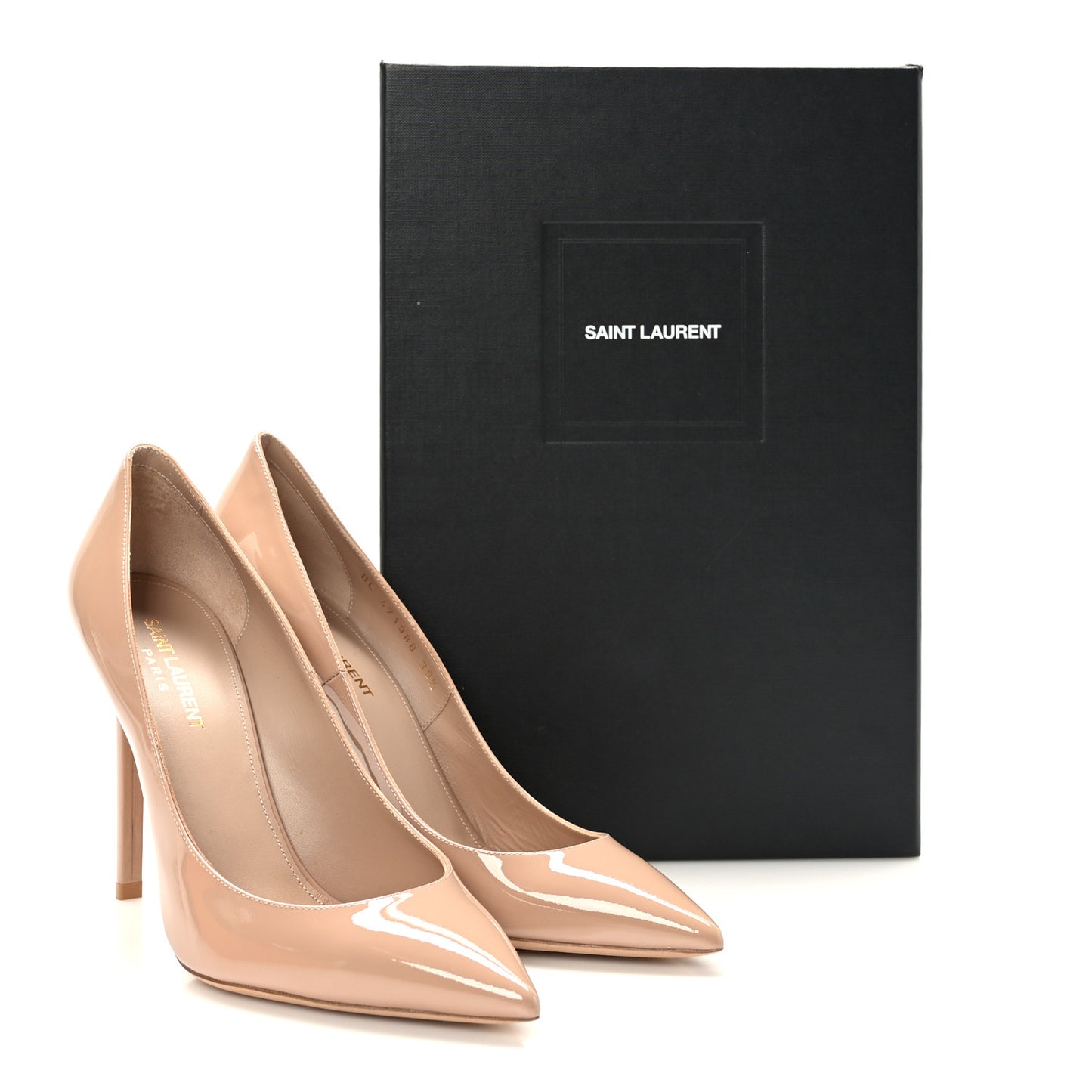 Patent Calfskin Zoe 105 Pump 39.5 Nude