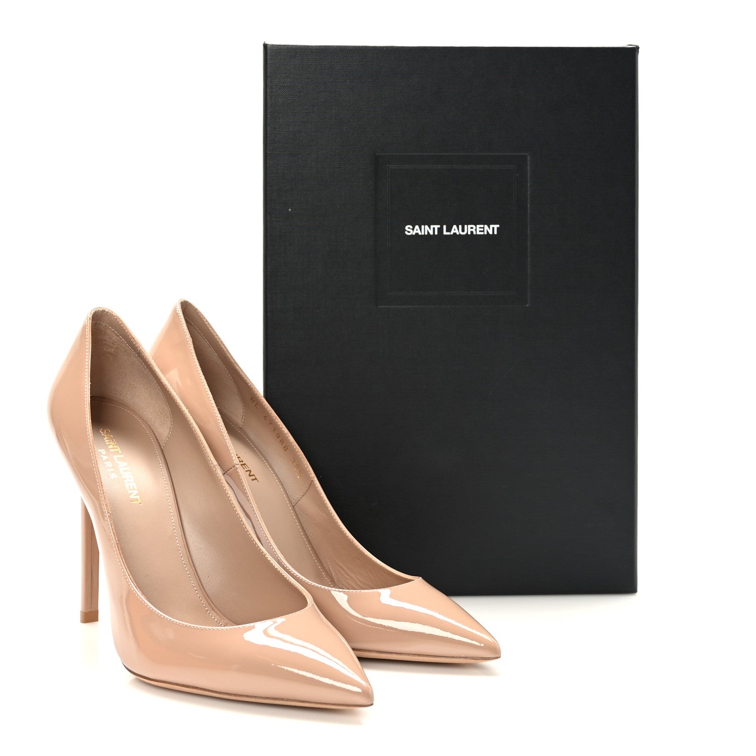 Saint Laurent Patent Calfskin Zoe 105 Pump 39.5 Nude 8 of 8