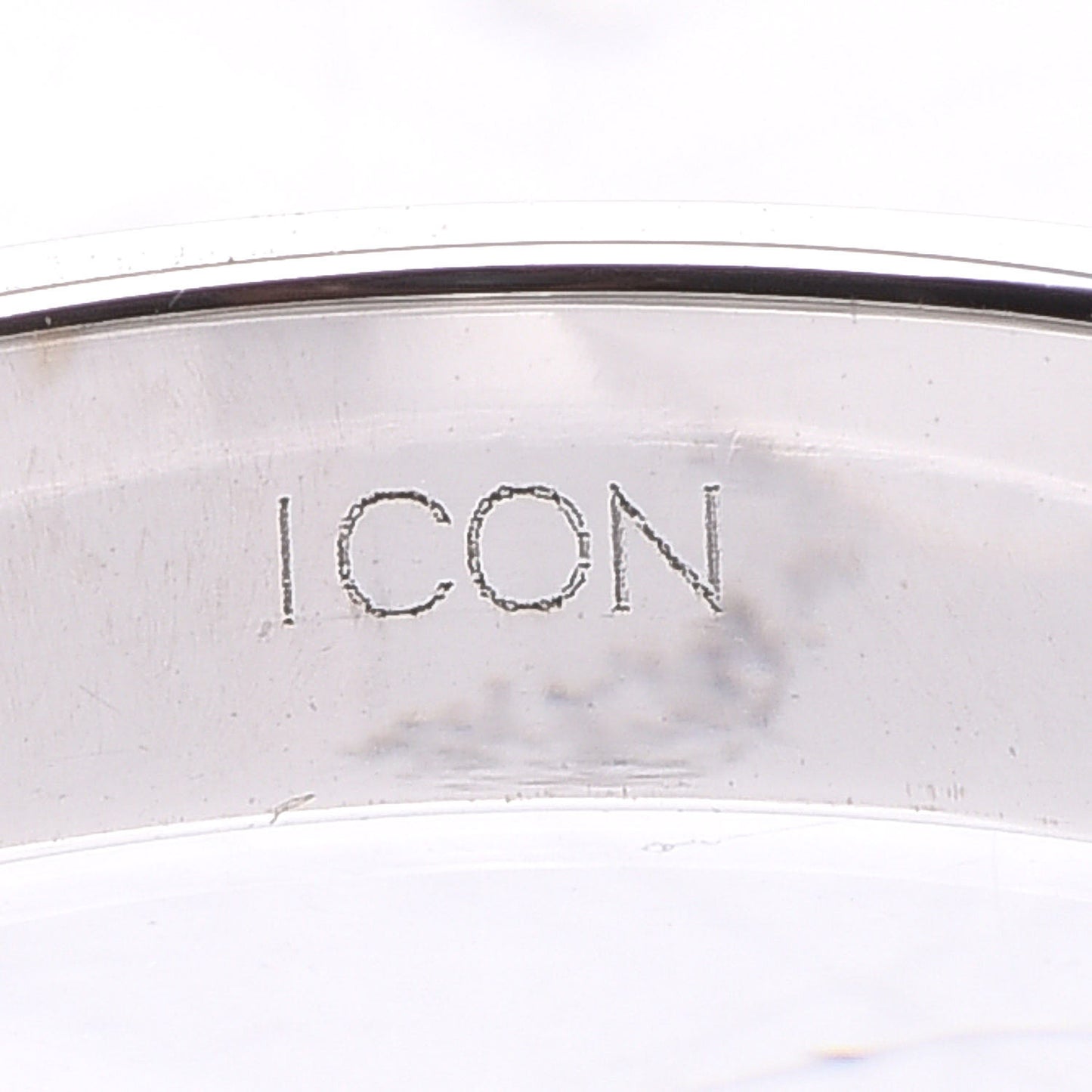 18K White Gold 4mm Icon Thin Band Ring 56 7.5