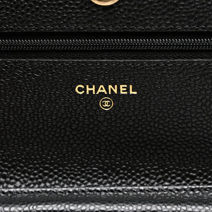 Chanel Caviar Quilted Wallet on Chain WOC Black 6 of 11
