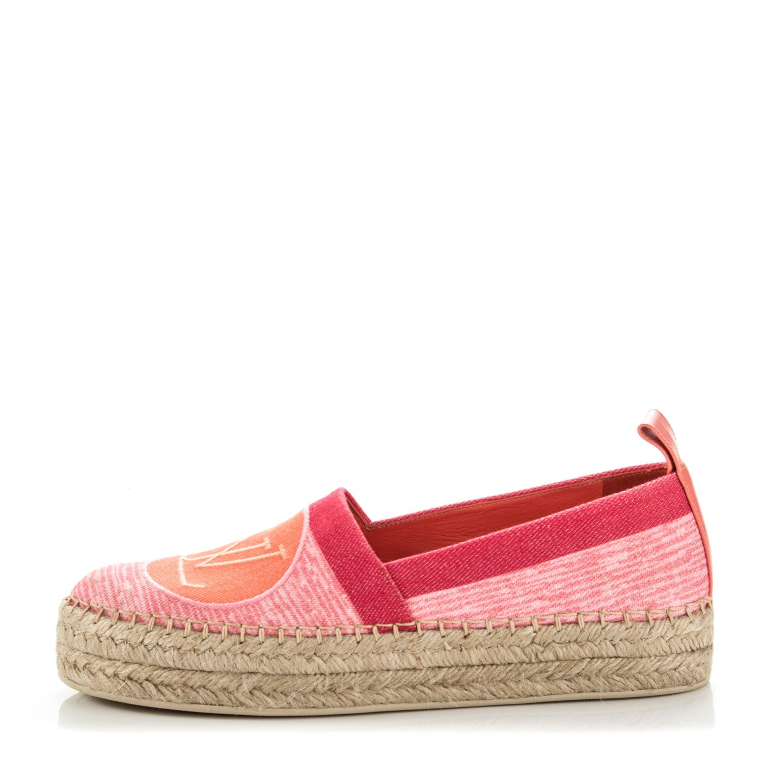 Louis Vuitton Canvas Blue Shore Espadrille Flats 38 Corail 1 of 7