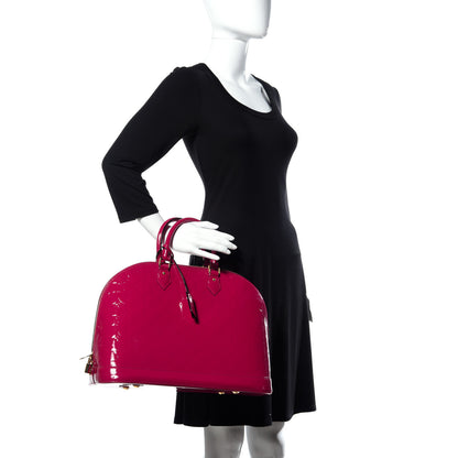 Louis Vuitton Vernis Alma GM Rose Indien 2 of 8
