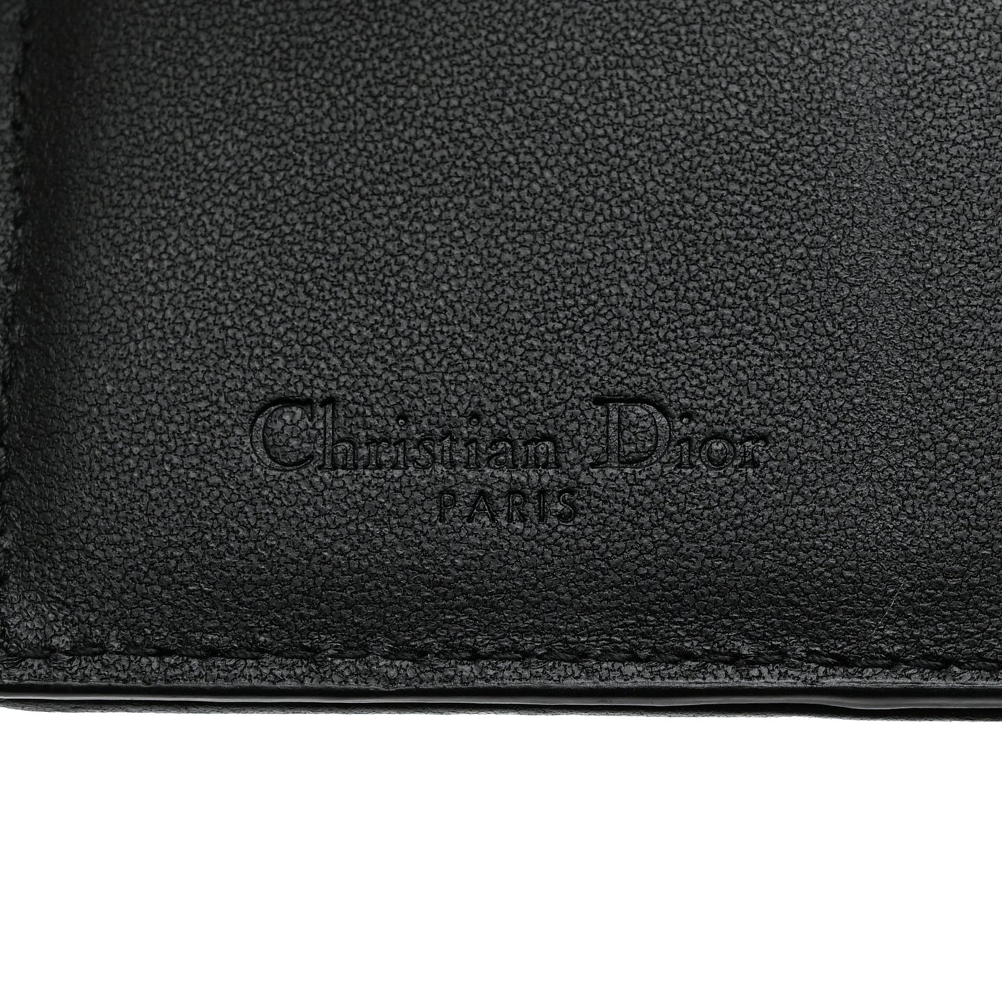 Lambskin Cannage Small Lady Dior Flap Card Holder Black
