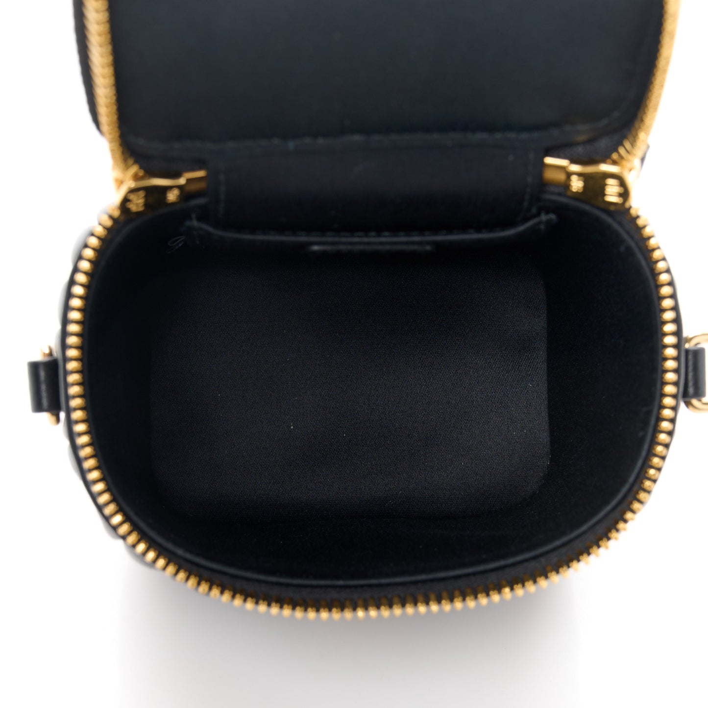 Nappa Matelasse Micro Vanity Case Black