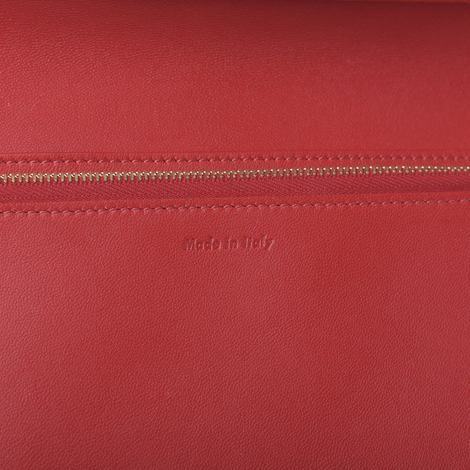 Celine Goatskin Bi-Color Large Zip Around Multifunction Coeur Wallet Nude Red 7 of 13