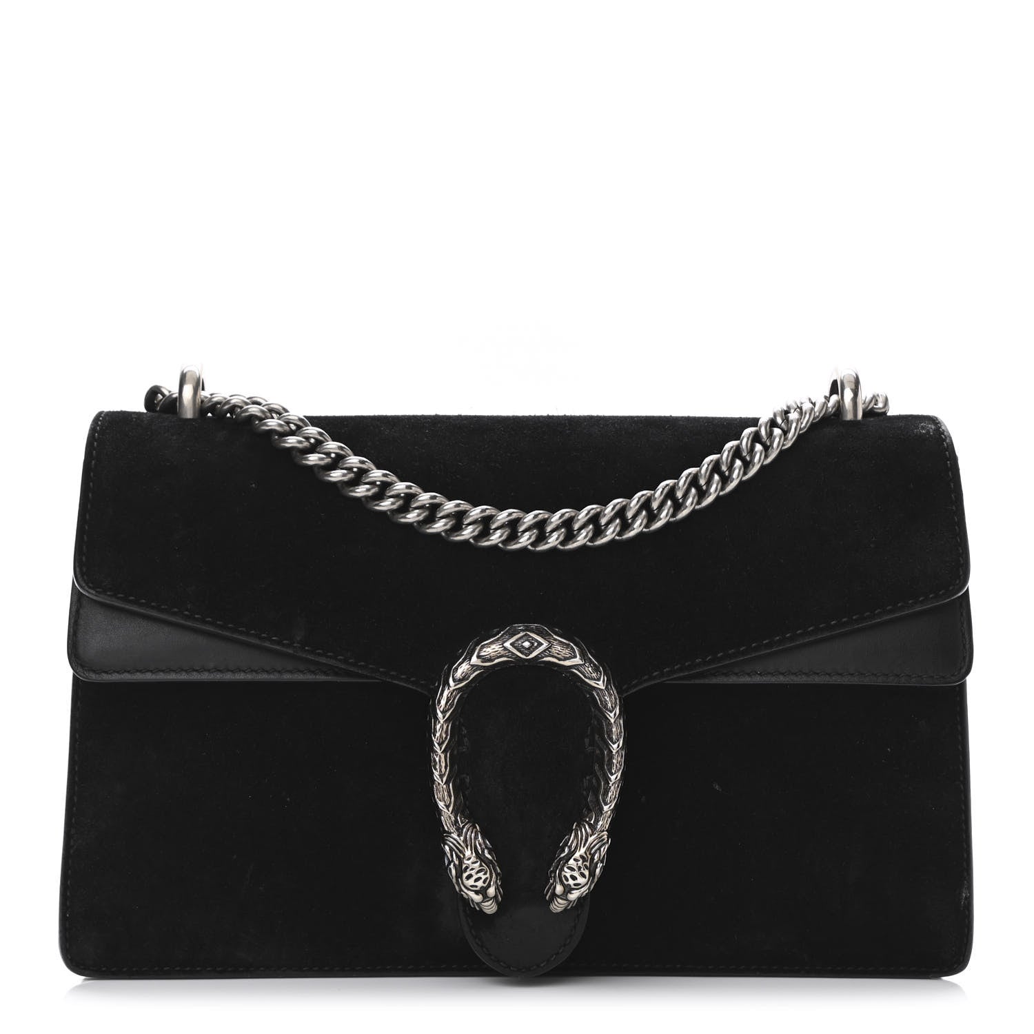 Gucci Suede Small Dionysus Shoulder Bag Black 1 of 11