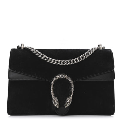 Gucci Suede Small Dionysus Shoulder Bag Black 1 of 11
