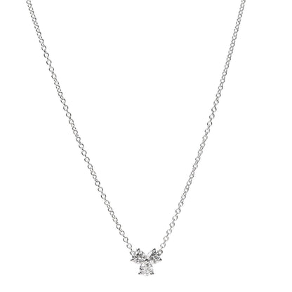 Tiffany Platinum Diamond .30ctw Aria Pendant Necklace 1 of 5