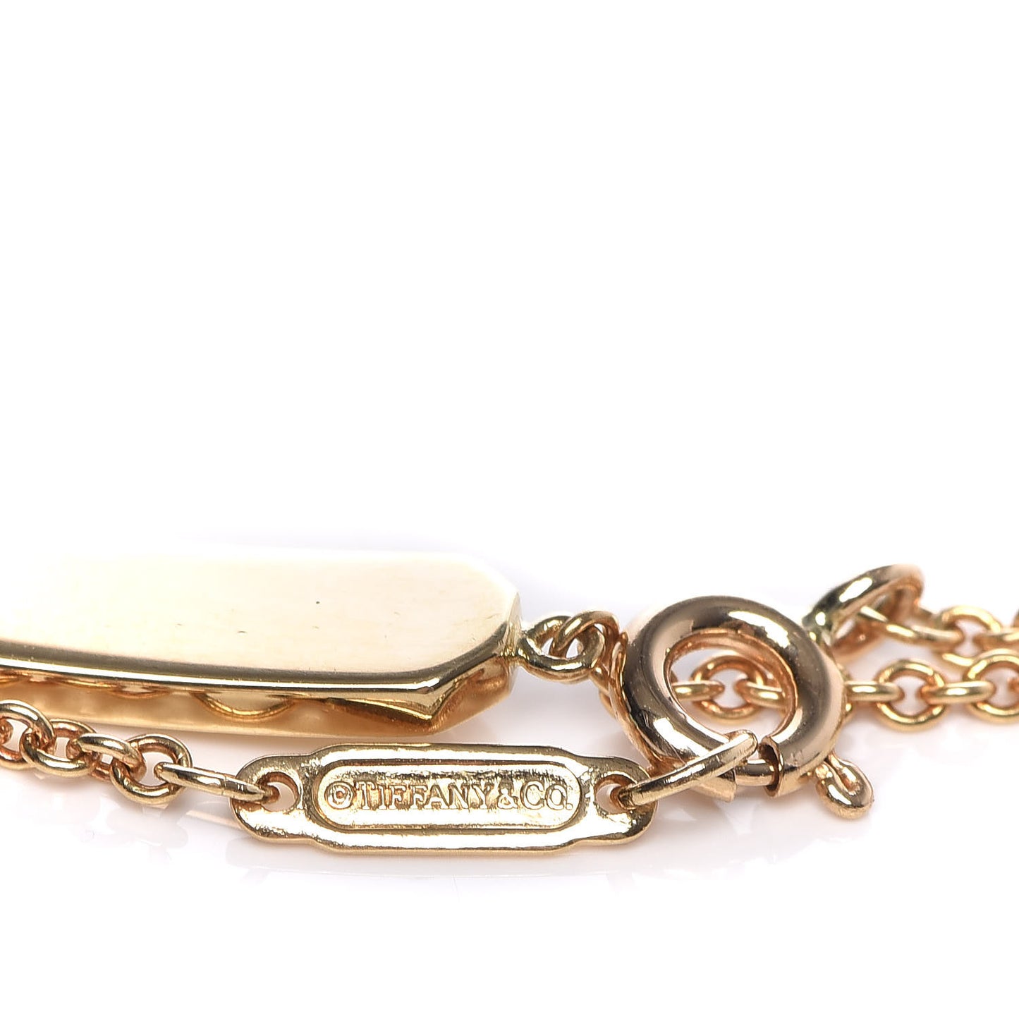 18K Yellow Gold Small Tag Chain Bracelet