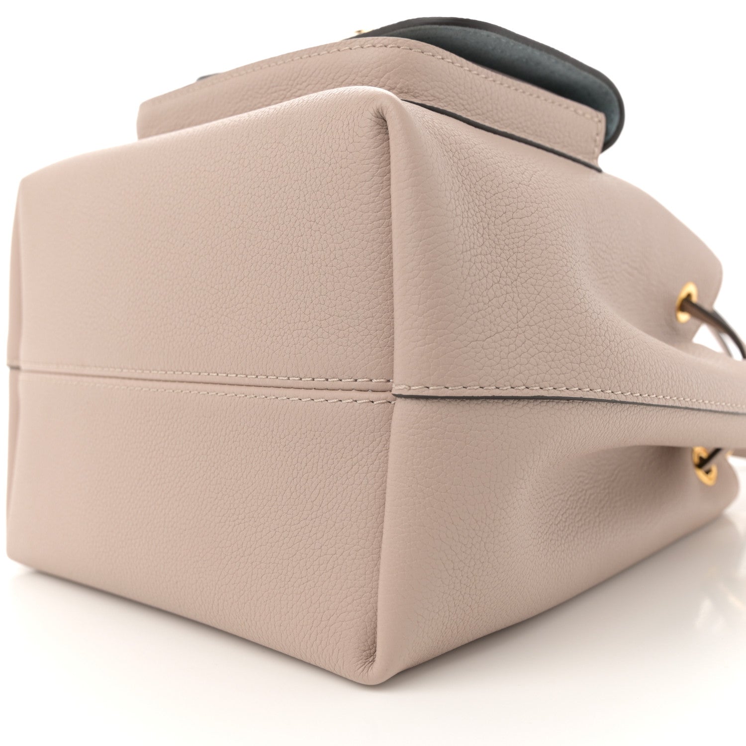 Louis Vuitton Calfskin Lockme Bucket MM Greige 9 of 9