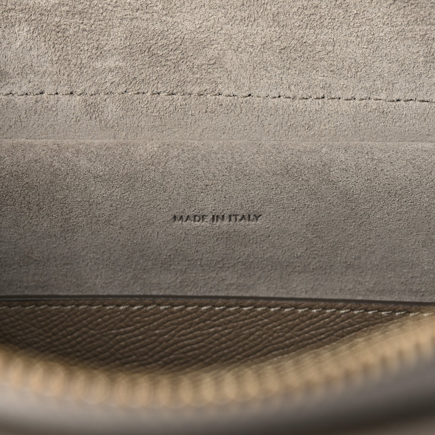 Grained Calfskin Micro Belt Bag Light Taupe