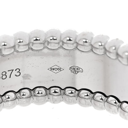 Van Cleef & Arpels 18K White Gold Perlee Signature Ring 58 8.25 8 of 9