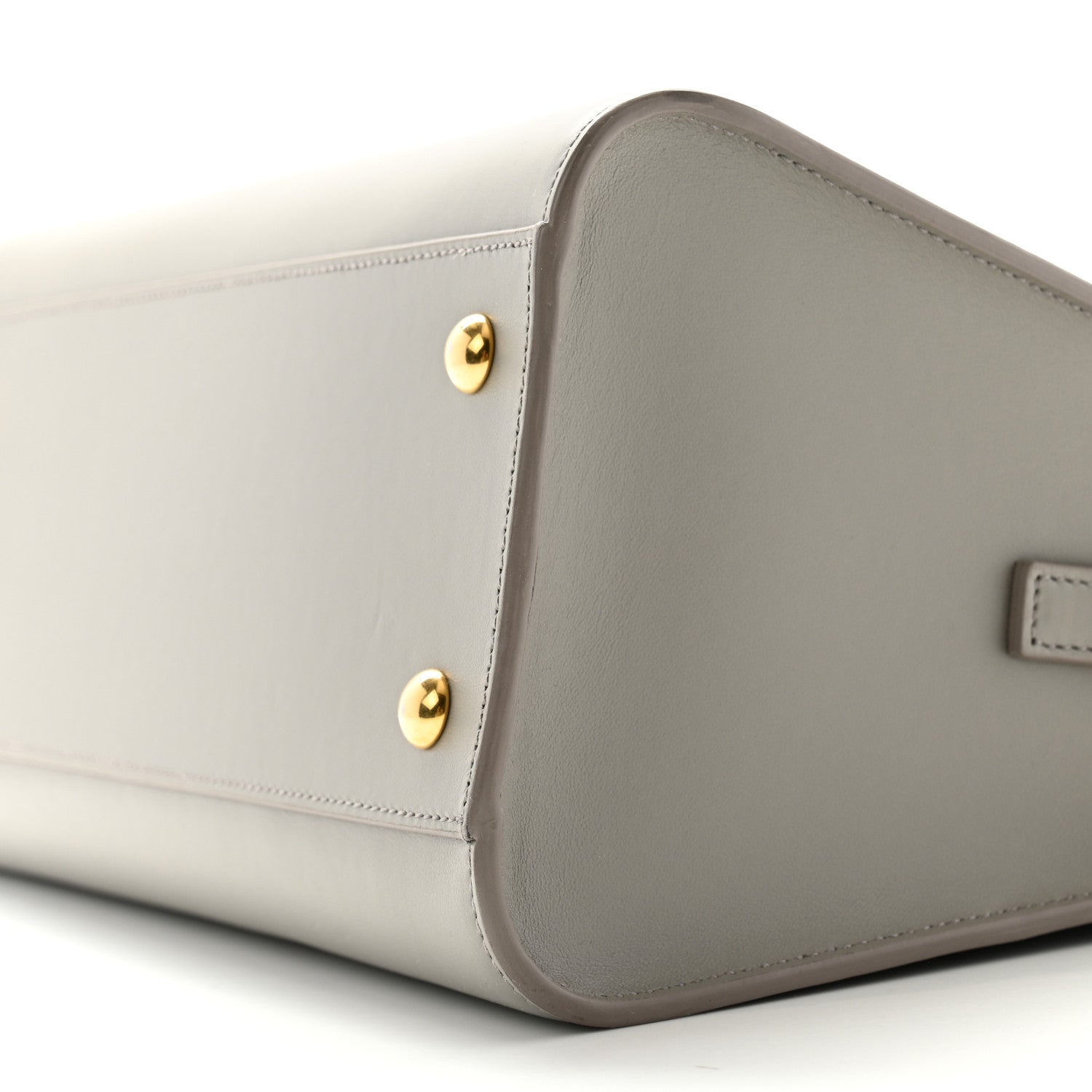 Saint Laurent Smooth Calfskin Small Monogram Cabas Oyster Grey 10 of 12