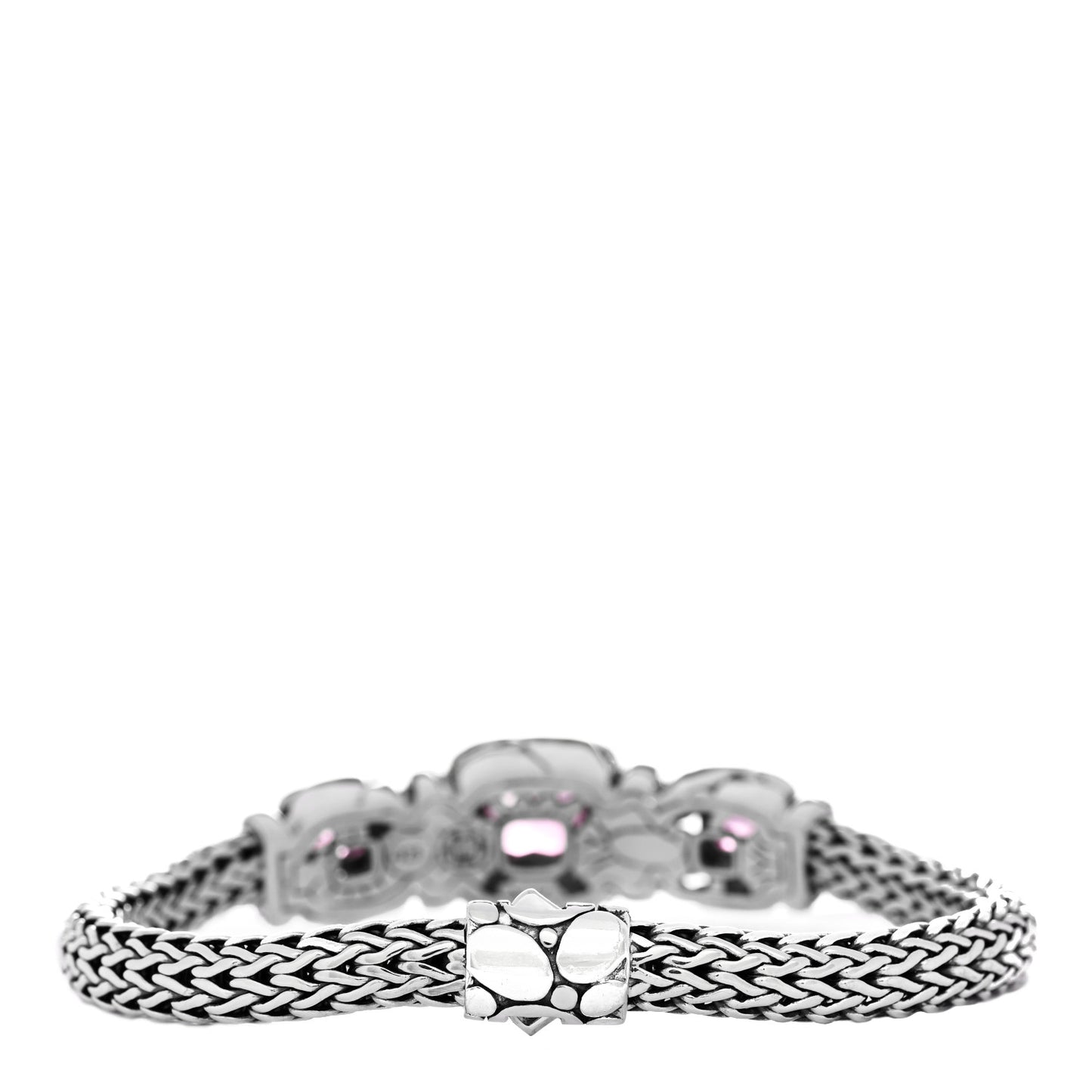 Sterling Silver Pink Topaz Batu Kali Bracelet