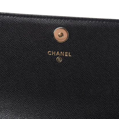 Chanel Caviar Quilted Square Wallet On Chain WOC Black 6 of 13