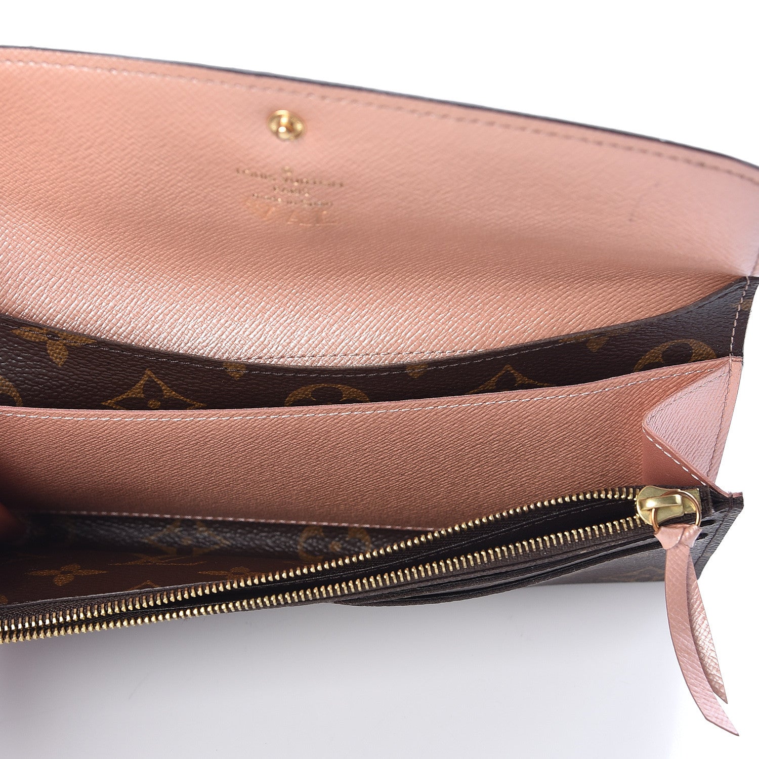 Louis Vuitton Monogram Emilie Wallet Rose Nacre 5 of 6