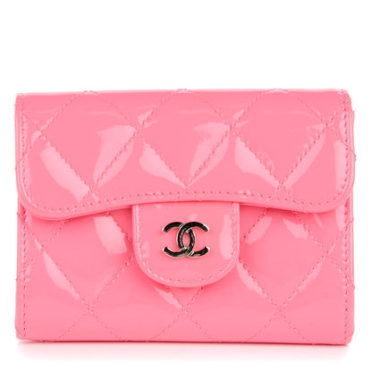 Chanel Patent Quilted Coin Purse Pink 1 of 8