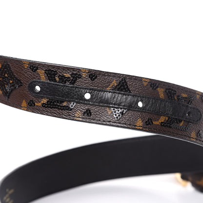 Louis Vuitton Monogram Sequins Eclipse Belt 80 32 Black 6 of 7