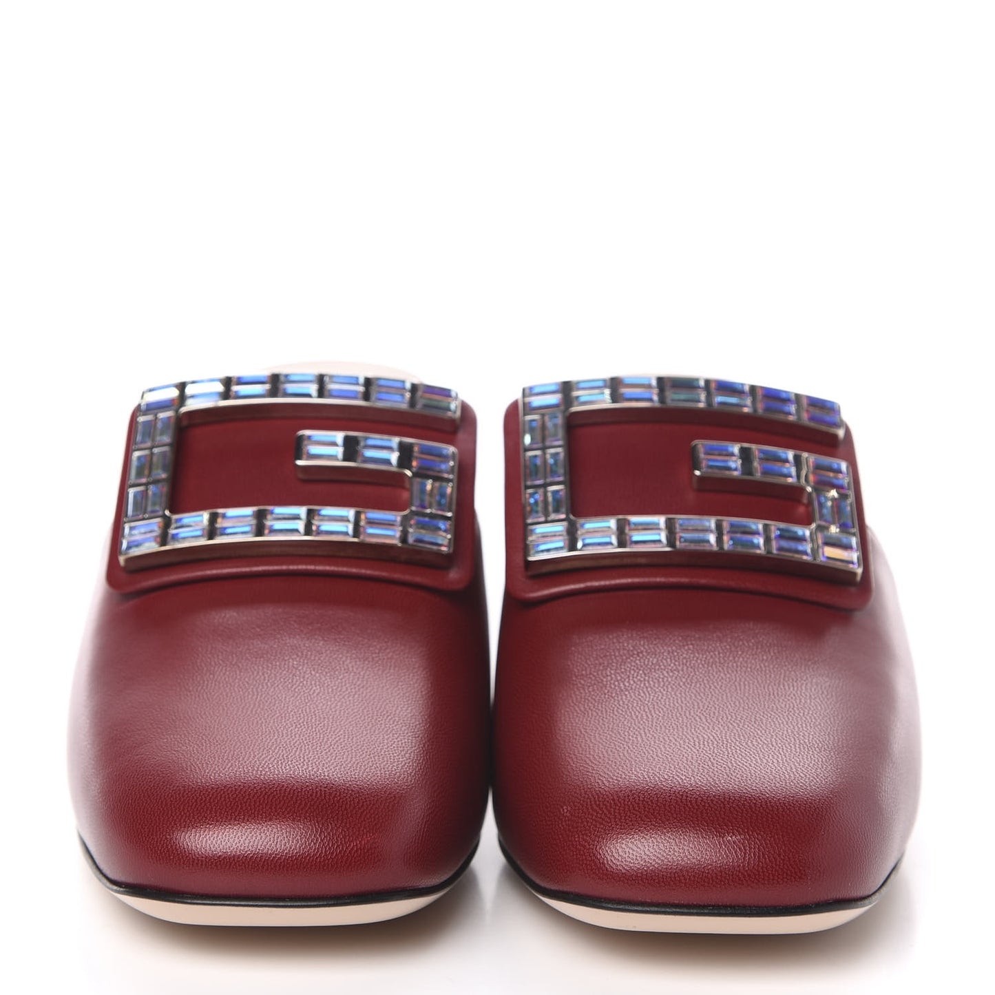 Malaga Kid Crystal Square G Madelyn Mules 36.5 Romantic Cerise