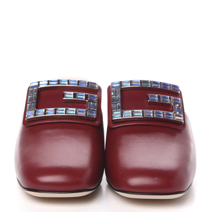 Gucci Malaga Kid Crystal Square G Madelyn Mules 36.5 Romantic Cerise 2 of 9