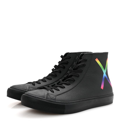 Louis Vuitton Calfskin LV Tattoo Sneaker Boots 8 Black 4 of 9