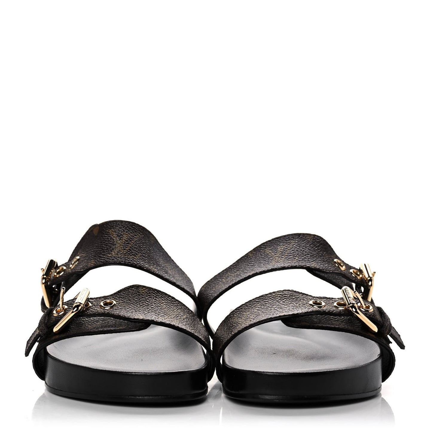 Monogram Bom Dia Mule Sandals 38 Black