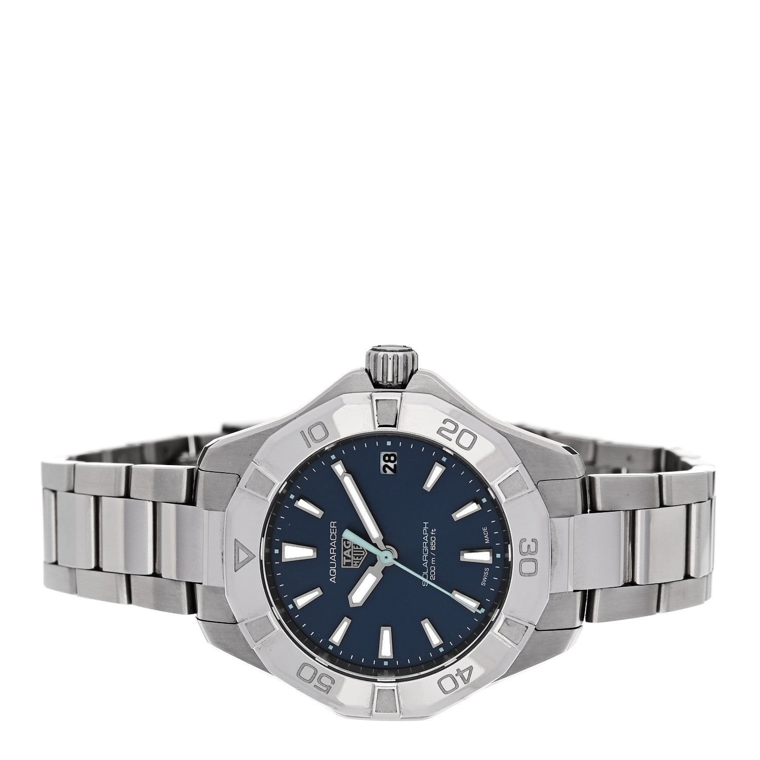 Tag Heuer Stainless Steel 34mm Aquaracer Lady Professional 200 Solargraph Quartz Watch Blue WBP1311 2 of 5
