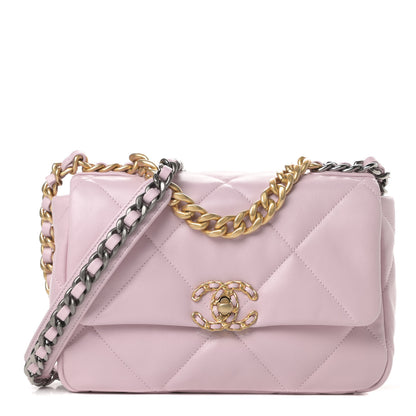 Chanel Lambskin Quilted Medium Chanel 19 Flap Light Pink 1 of 12