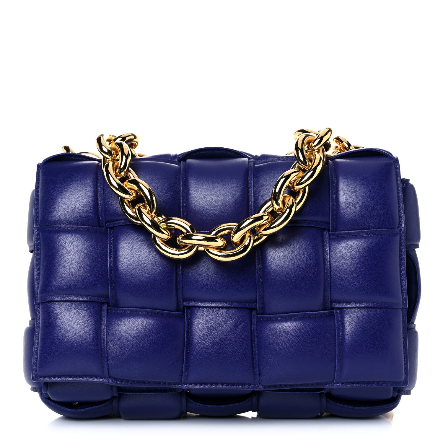 Bottega Veneta Lambskin Maxi Intreccio Padded Chain Cassette Crossbody Bag Unicorn 1 of 13