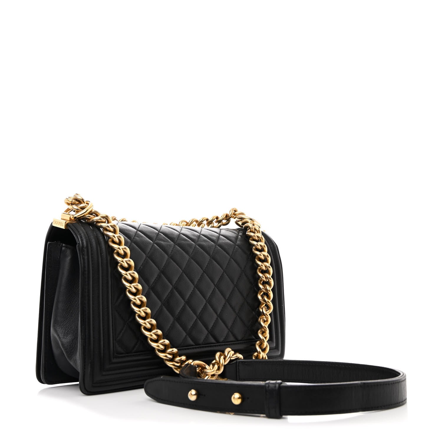 Chanel Calfskin Quilted Medium Boy Flap Black 3 of 11