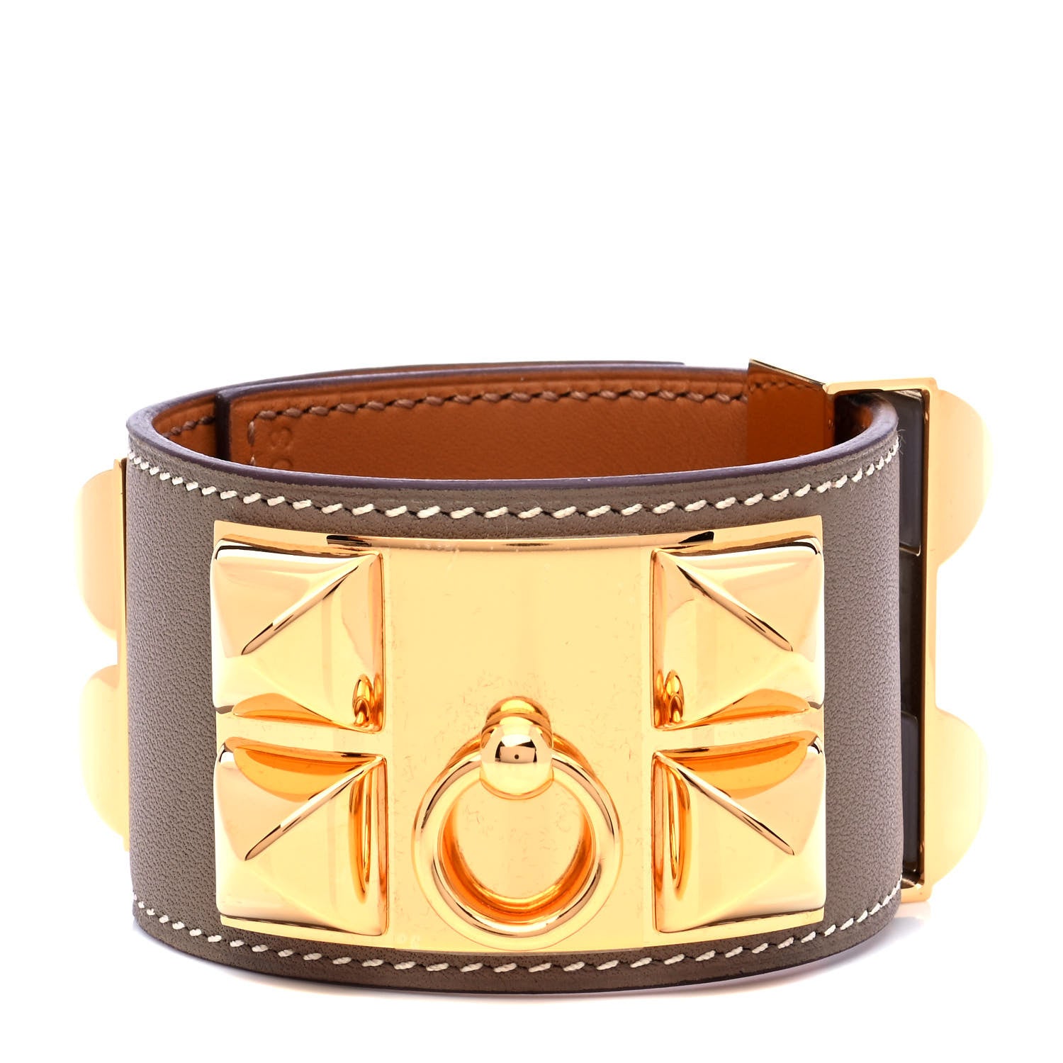 Hermes Swift Collier De Chien CDC Bracelet T2 Etoupe 1 of 5