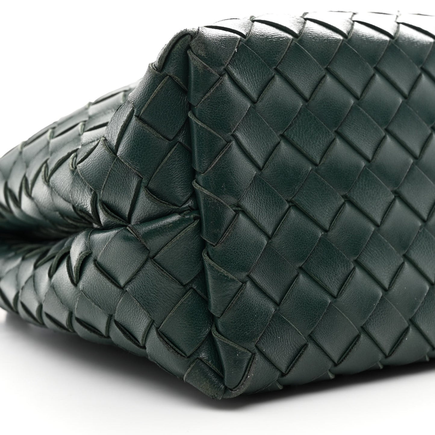 Nappa Intrecciato Medium Andiamo Shoulder Bag Emerald Green