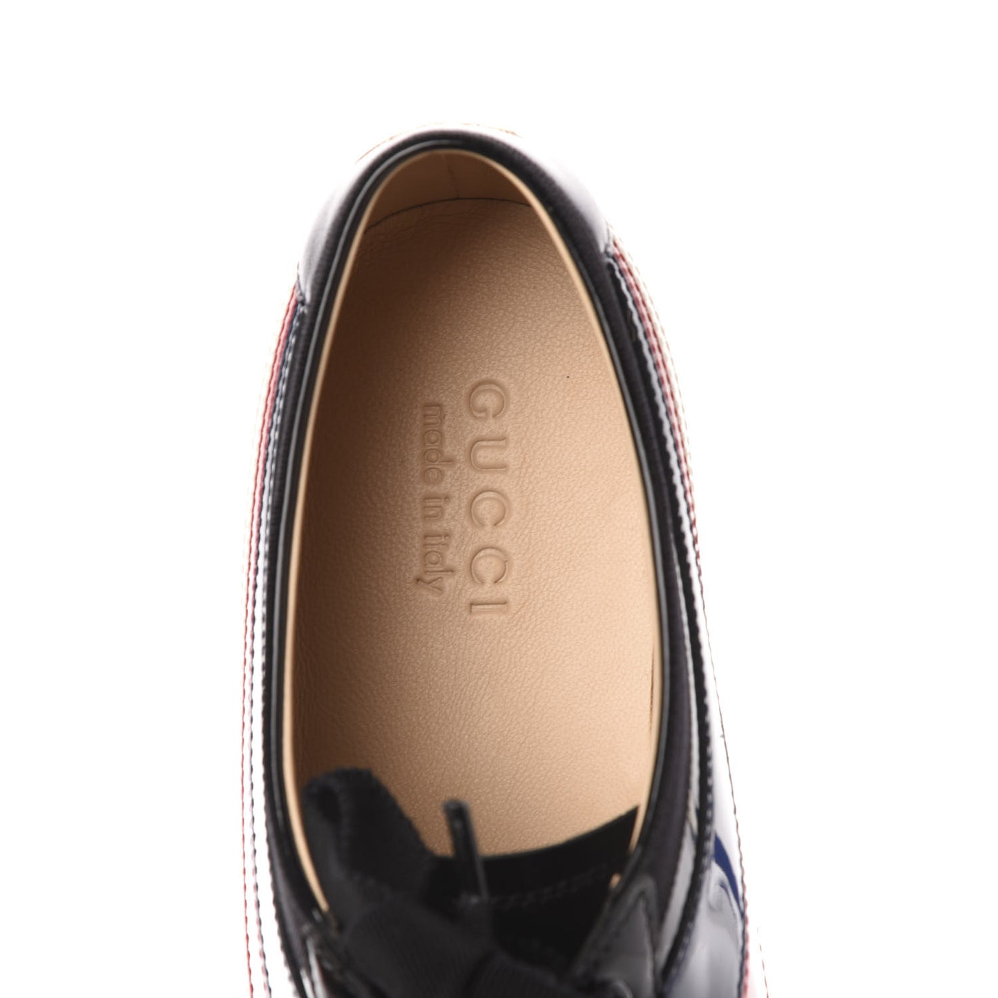 Patent Calfskin Mens Web Falacer Sneakers 9.5 Black