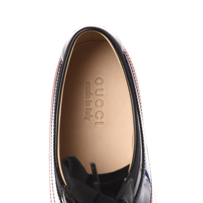 Gucci Patent Calfskin Mens Web Falacer Sneakers 9.5 Black 7 of 10
