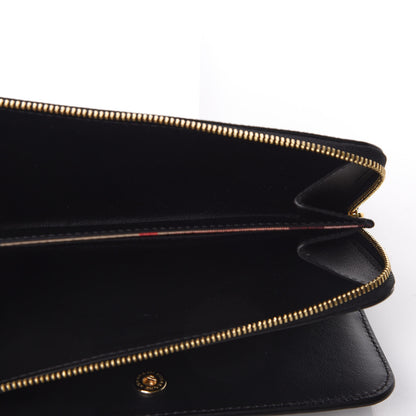 Burberry Grained Calfskin Zip Wallet Black 5 of 9