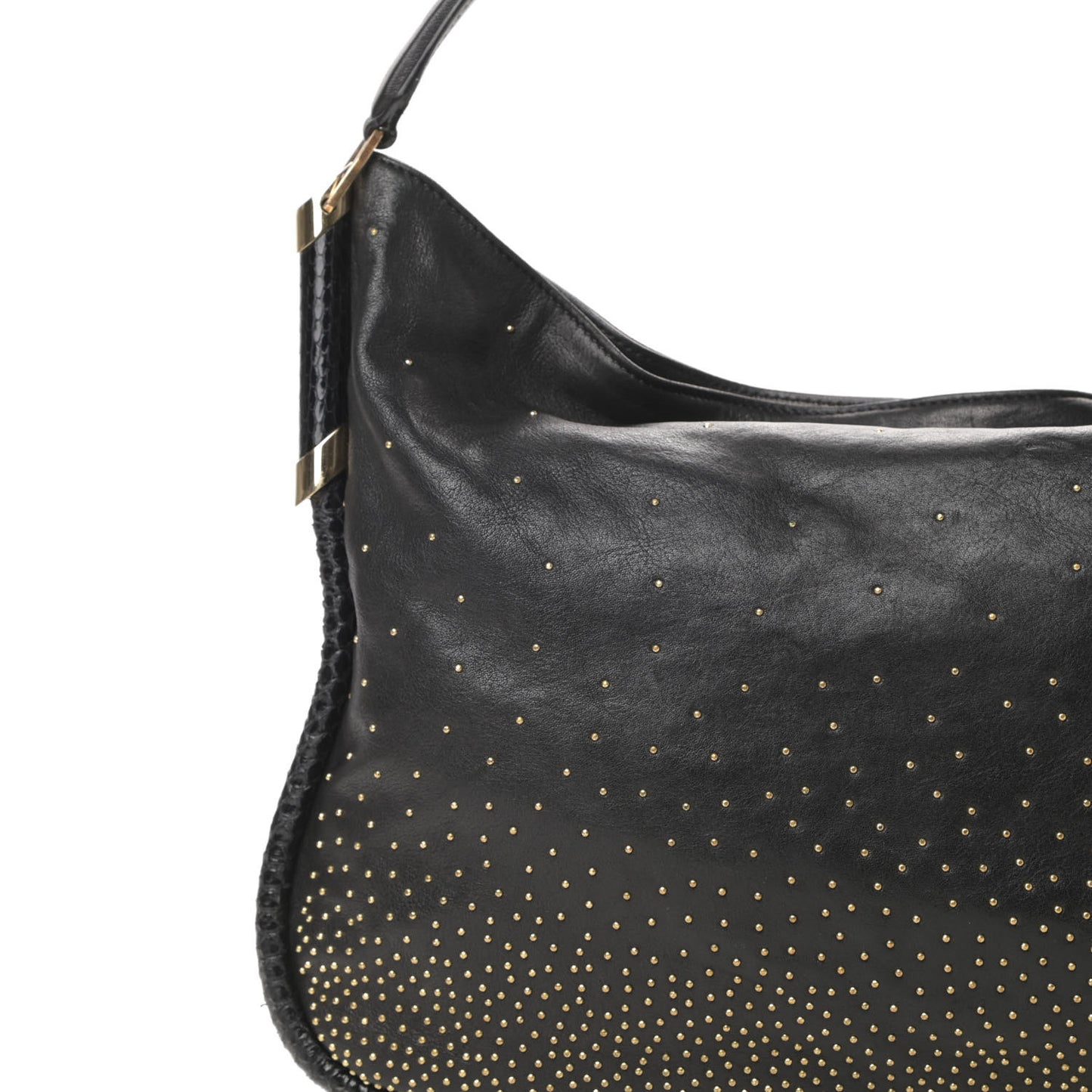 Lambskin Zoe Studded Hobo Black