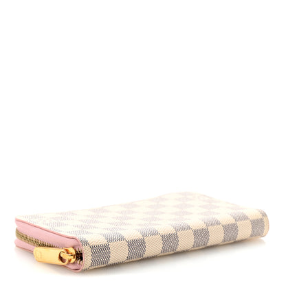 Louis Vuitton Damier Azur Zippy Wallet Rose Ballerine 4 of 11