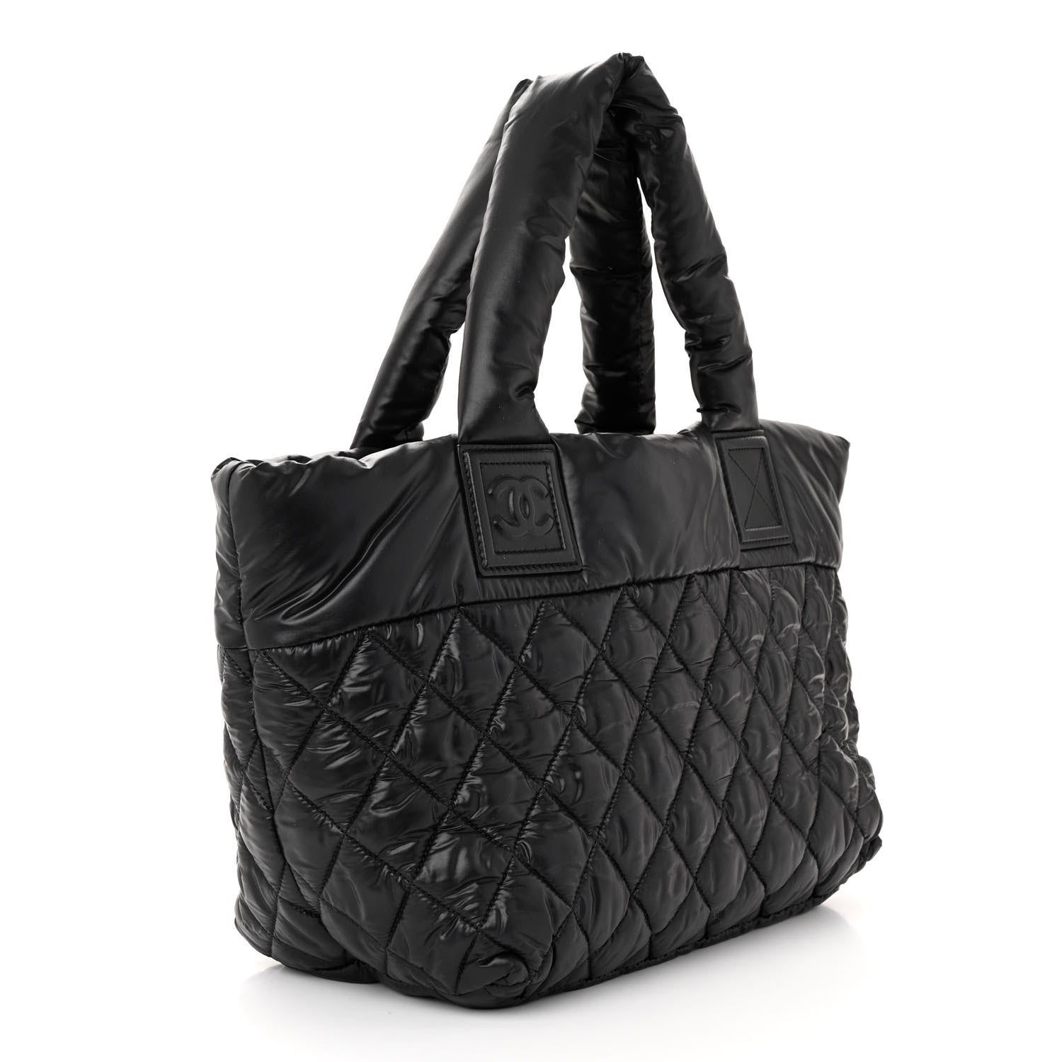 Chanel Nylon Quilted Small Coco Cocoon Tote Black 4 of 17