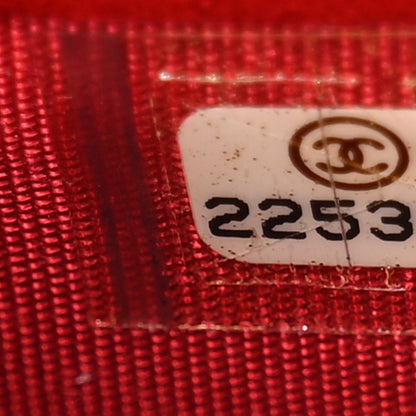 Chanel Lizard Wallet On Chain WOC Red 7 of 11