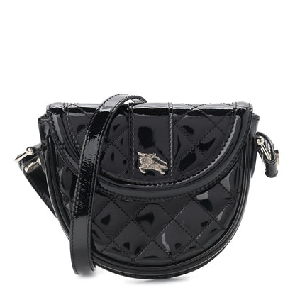Burberry Patent Calfskin Quilted Mini Crossbody Bag Black 1 of 14