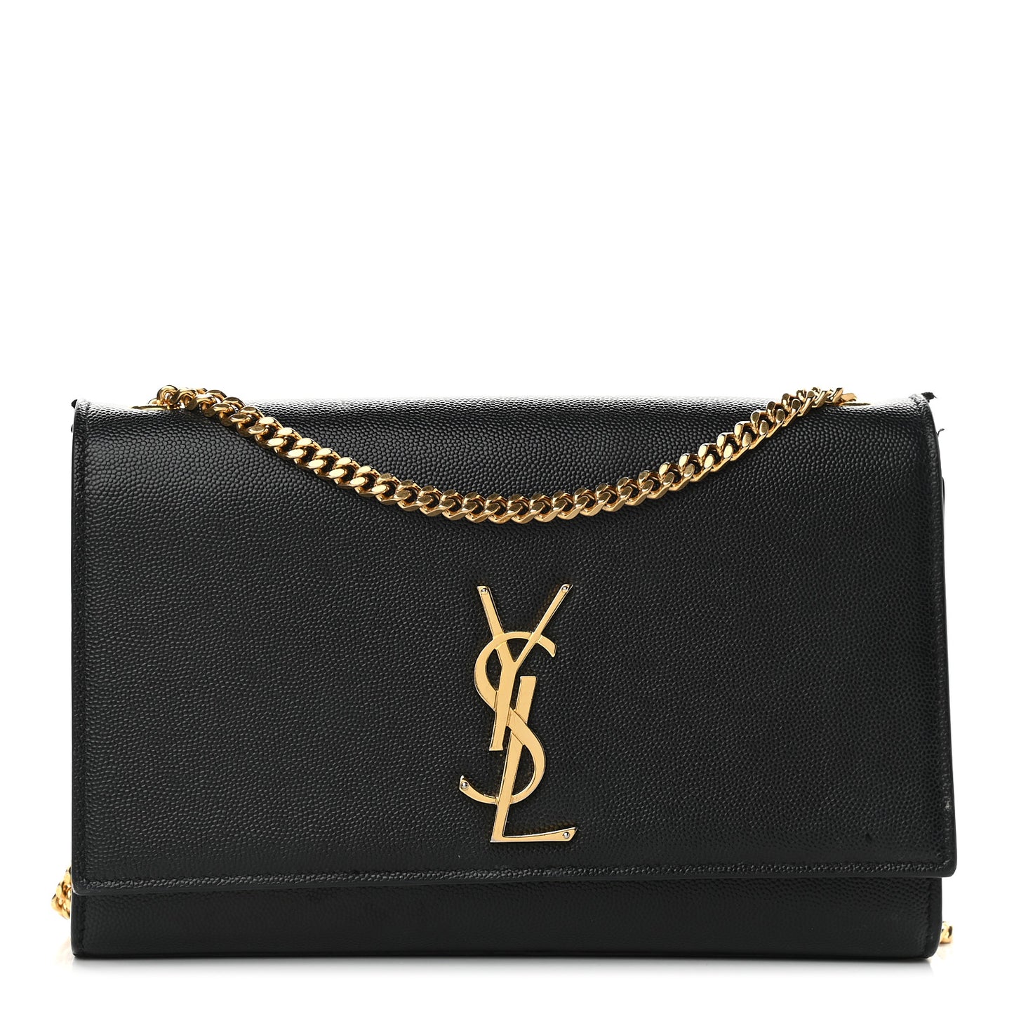 Grain De Poudre Medium Classic Monogram Kate Satchel Black