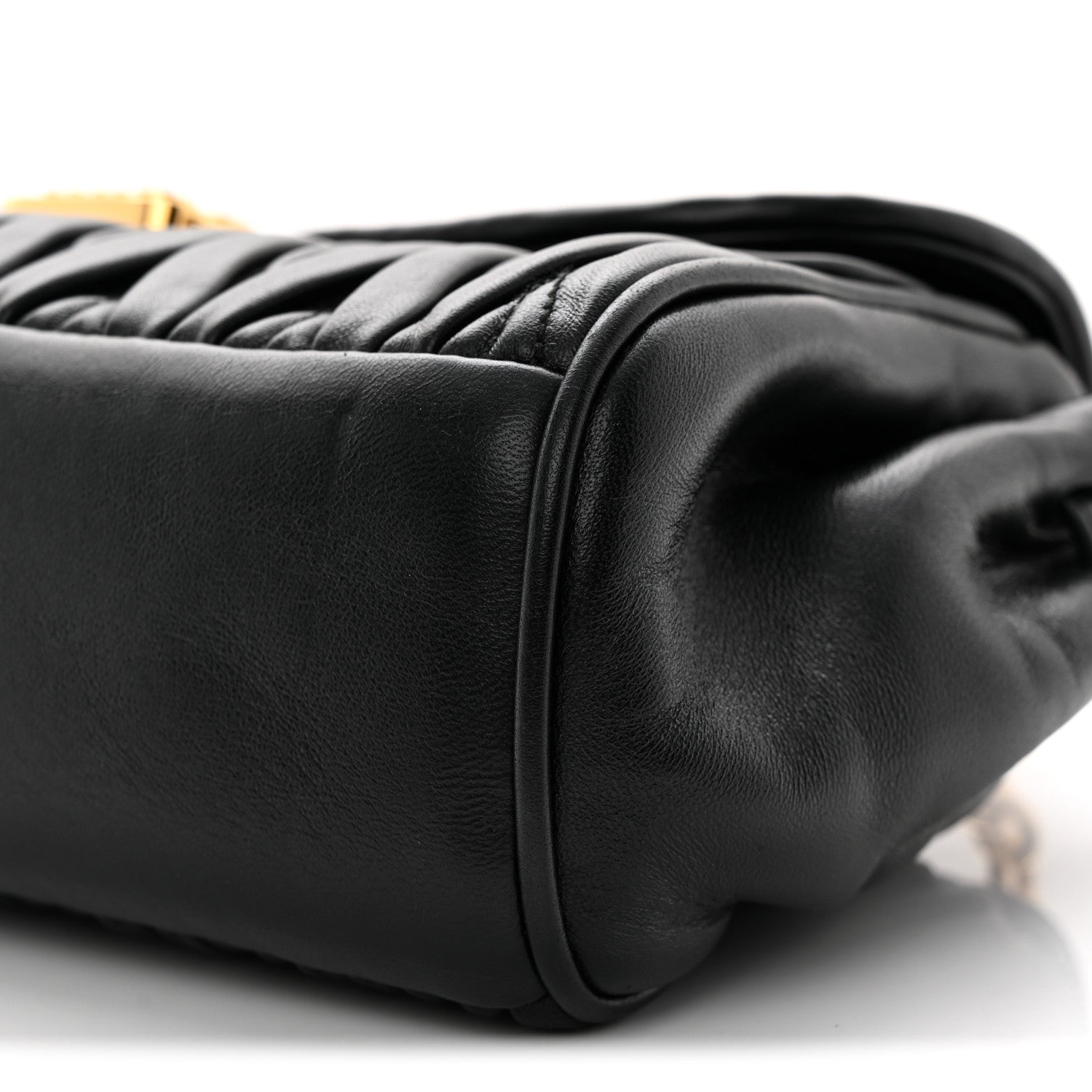 Miu Miu Nappa Matelasse Shoulder Bag Black 1893499 – FASHIONPHILE